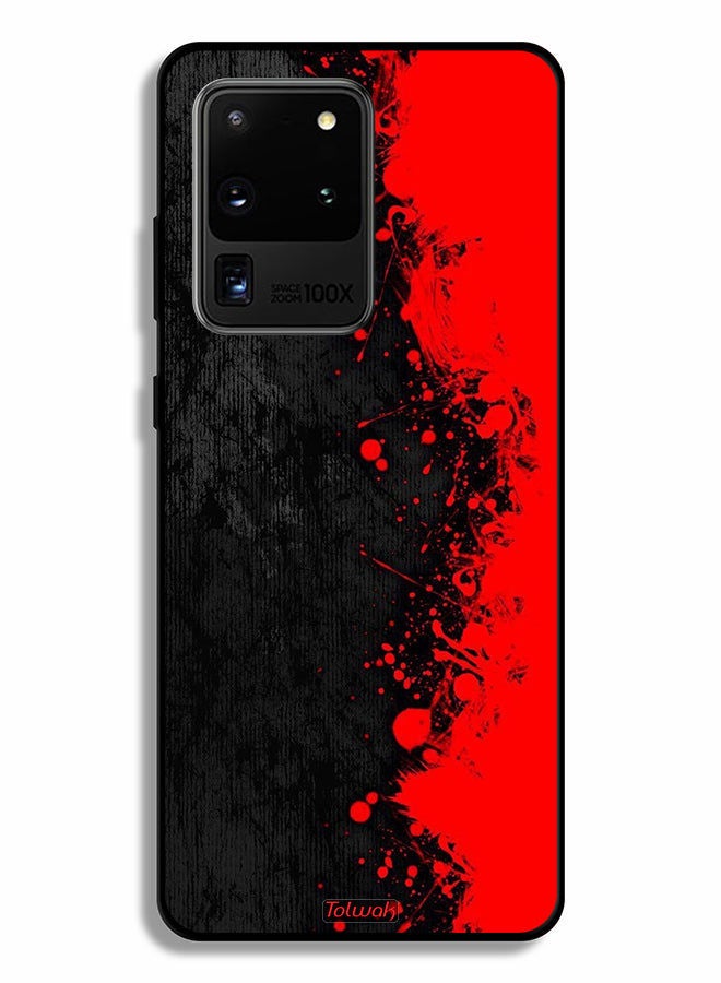 Tolwak Samsung Galaxy S20 Ultra 5G Protective Case Cover Paint Abstract Pattern - Image 2