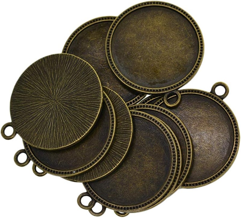 klarako 10Pcs Blank Circle Round Bezel Tray Base for 38 Mm/1.5inch Cabochon Pendant - Image 3