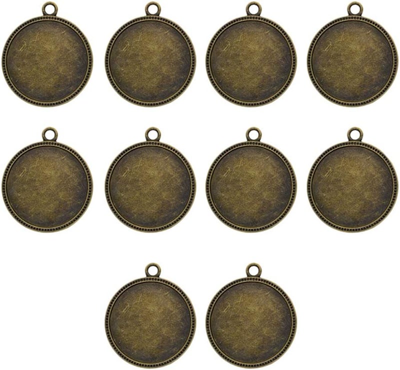 klarako 10Pcs Blank Circle Round Bezel Tray Base for 38 Mm/1.5inch Cabochon Pendant - Image 5