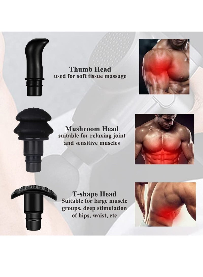 Massage Gun Heads, Adapter Bit Replaceable Massager Attachment 9 Different Muscle Heads Deep Tissue Relaxation Trigger Point - Image 5