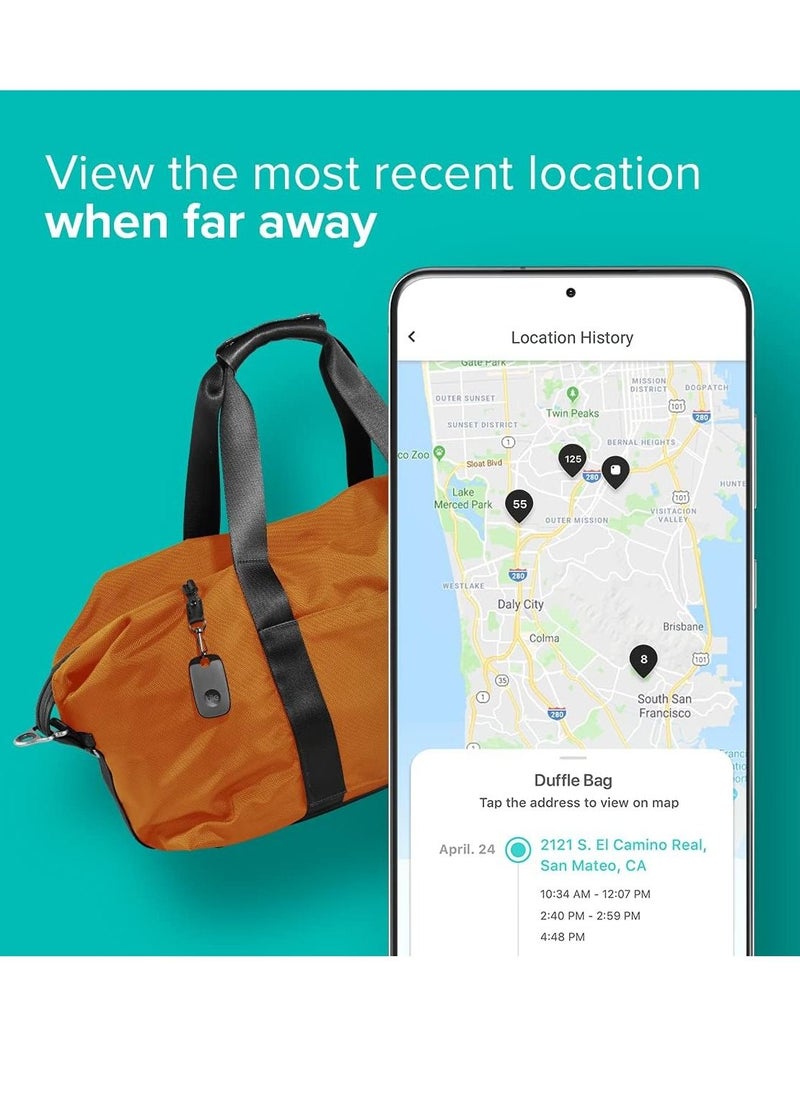 تايل - عبوة من قطعتين من Tile Pro (أسود/أبيض). جهاز تعقب بلوتوث قوي، مكتشف المفاتيح ومحدد موقع العناصر للمفاتيح والحقائب، نطاق يصل إلى 400 قدم. مقاوم للمياه. مكتشف الهاتف. متوافق مع iOS وAndroid، غطاء فقط - Image 1