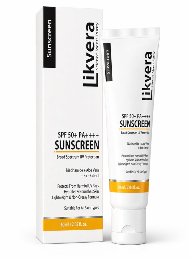 واقي شمس ليكفيرا SPF 50+ PA++++ للوجه والجسم | حماية واسعة النطاق من الأشعة فوق البنفسجية UVA/UVB | خفيف الوزن، غير دهني ومرطب | مع النياسيناميد، والصبار، ومستخلص الأرز | مناسب لجميع أنواع البشرة | 60 مل - Image 1