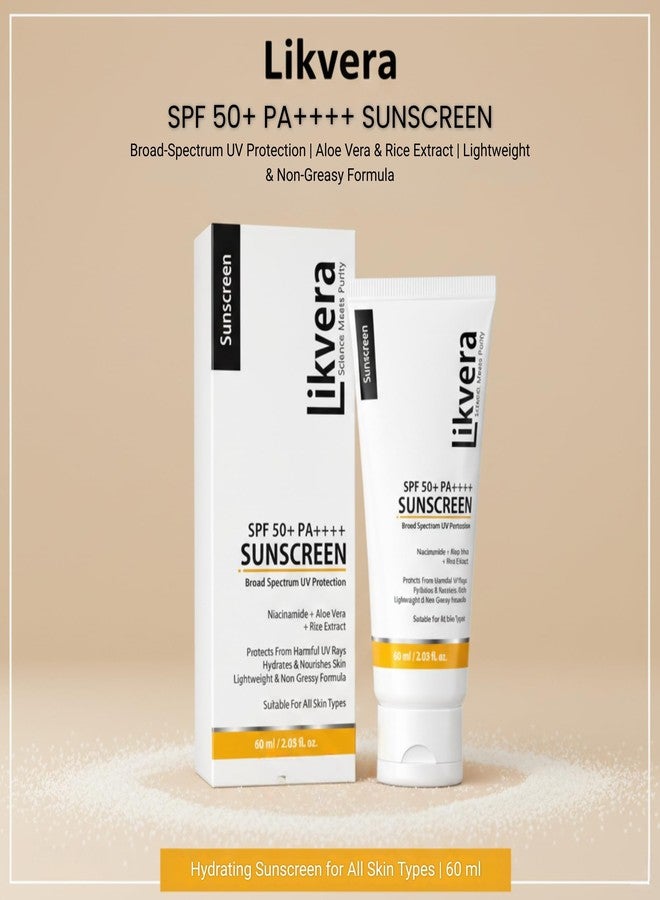 واقي شمس ليكفيرا SPF 50+ PA++++ للوجه والجسم | حماية واسعة النطاق من الأشعة فوق البنفسجية UVA/UVB | خفيف الوزن، غير دهني ومرطب | مع النياسيناميد، والصبار، ومستخلص الأرز | مناسب لجميع أنواع البشرة | 60 مل - Image 2
