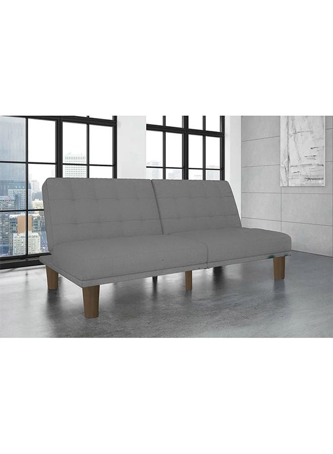 In-House Maria | Sofabed 2 In 1 Upholstered In Velvet - Grey - Image 1