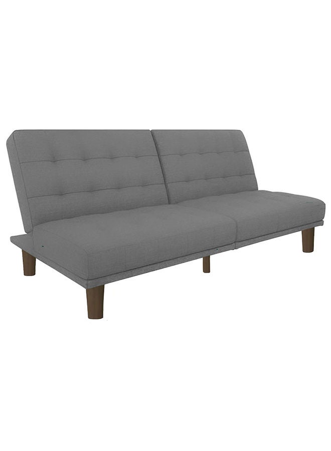 In-House Maria | Sofabed 2 In 1 Upholstered In Velvet - Grey - Image 2