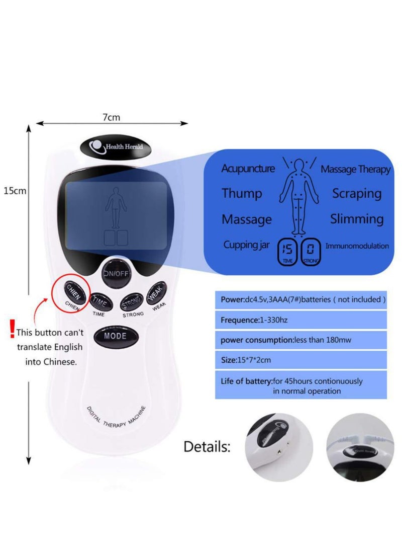 Dual Channel Tens Machine Therapy Device for Pain Management with 6 Massage Programs , 19 Modes Digital Electrical Full Body Massager For 2 Users, TENS Machine for Pain Relief, Muscle Stimulator Pain Fatigue Relief For women and Men - Image 3