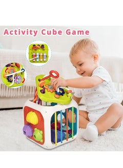 XICEN Baby Activity Center Shape Sorter 7 in 1 Sorting Box Early Learning Interactive Montessori Toys Gifts for Toddlers Boys Girls  - Image 5