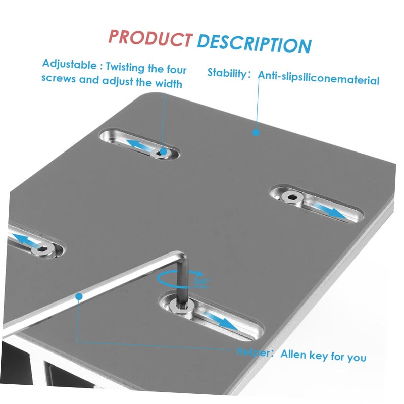 Vertical Aluminum Laptop Stand Portable Computer Riser Tablet Dock Non Slip - Image 4