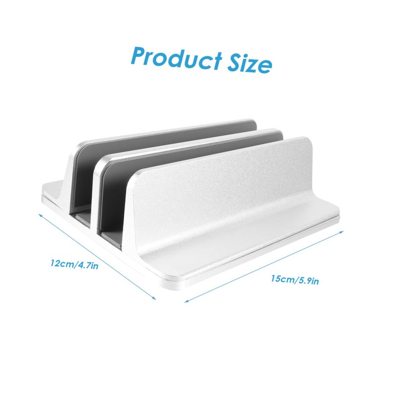 Vertical Aluminum Laptop Stand Portable Computer Riser Tablet Dock Non Slip - Image 3