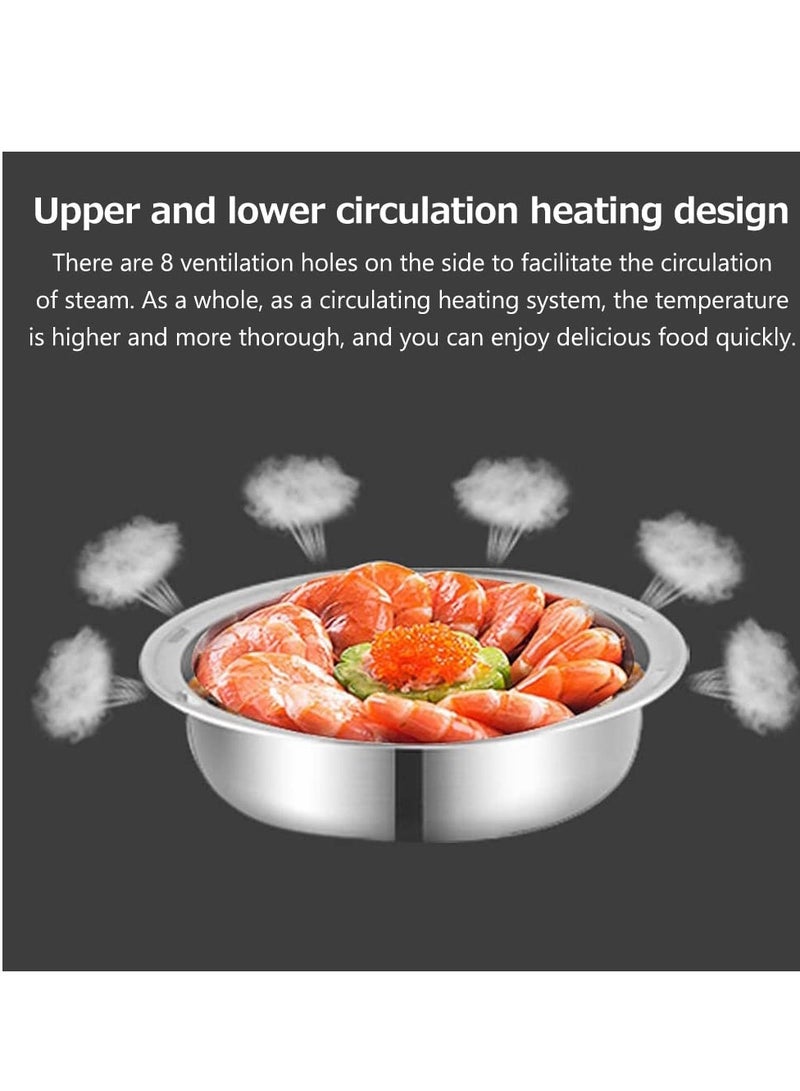 XiuWoo Electric Lunch Box Three layers Stainless Steel Heating Mini Rice Cooker Plug In Electric Heating Thermal Insulation Lunch Box for Office Worker School Home  - Image 5