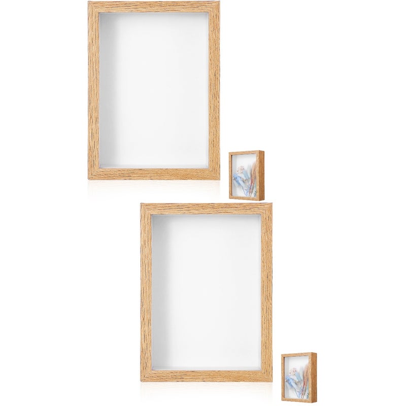 2pcs Dried Flower Display Case Hollow Out Flower Frame Picture Frame Flowers Mounting Box - Image 1