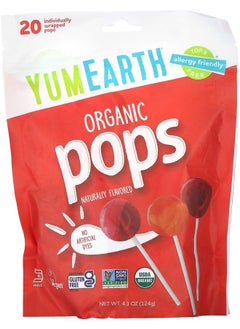 YumEarth Organic Pops Assorted Flavors 20 Pops 4.3 oz (124 g) 