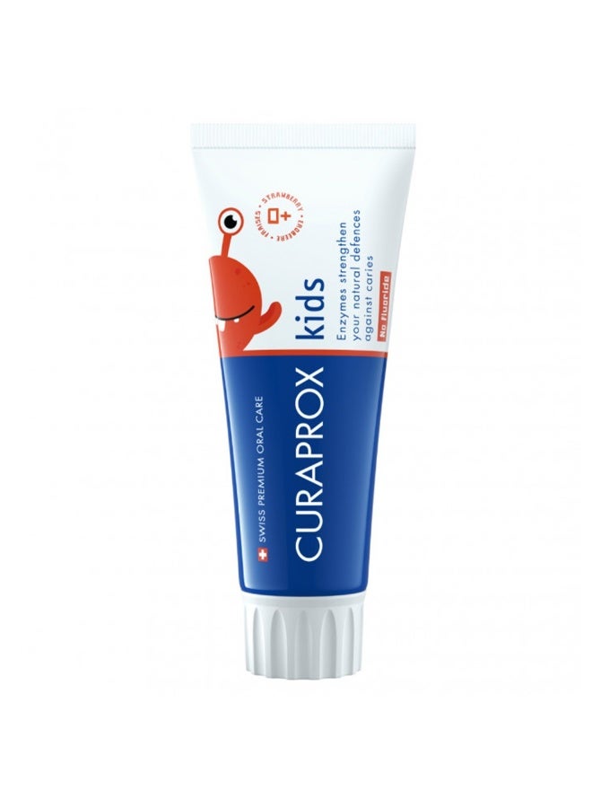 Zero Fluoride Strawberry Flavoured Kids Toothpaste For 2+ Years 60ml
