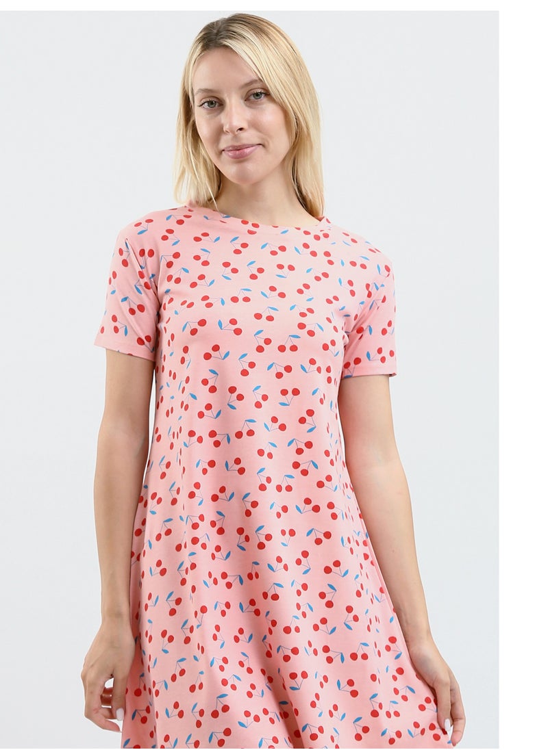 Mesery Sleepshirt Cotton Short Sleeves - Printed  - Image 2