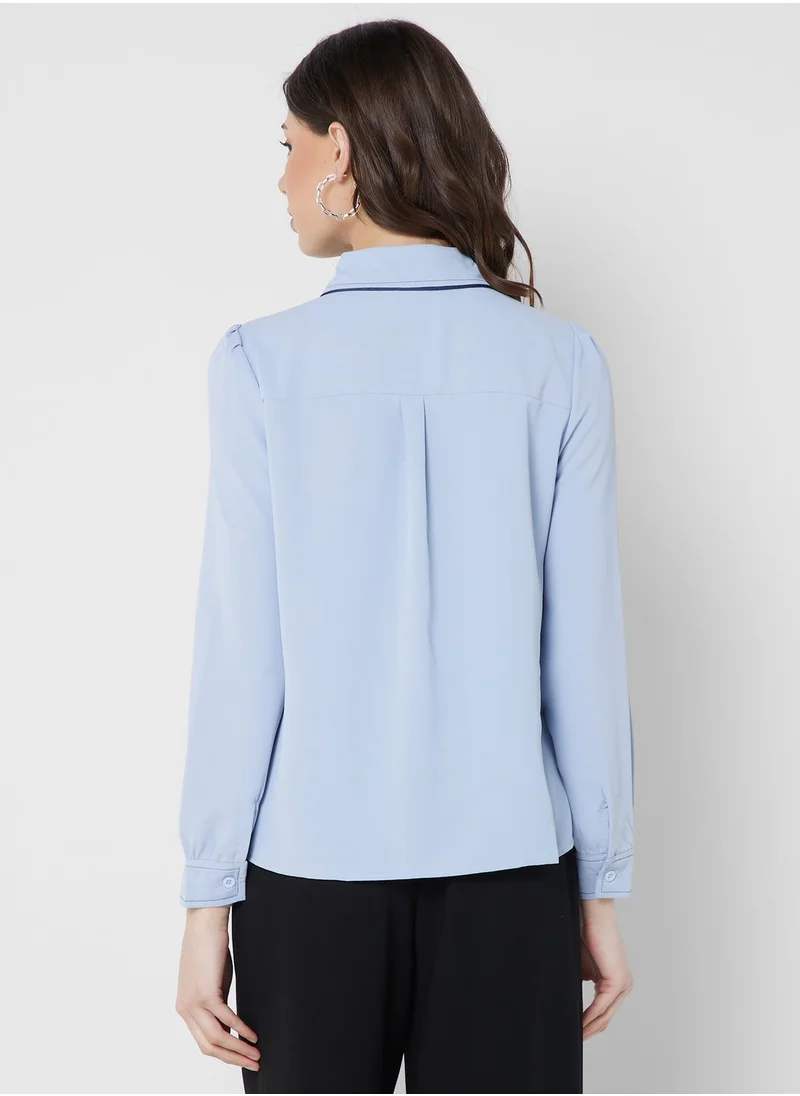 ايلا Contrast Piping Detail Shirt