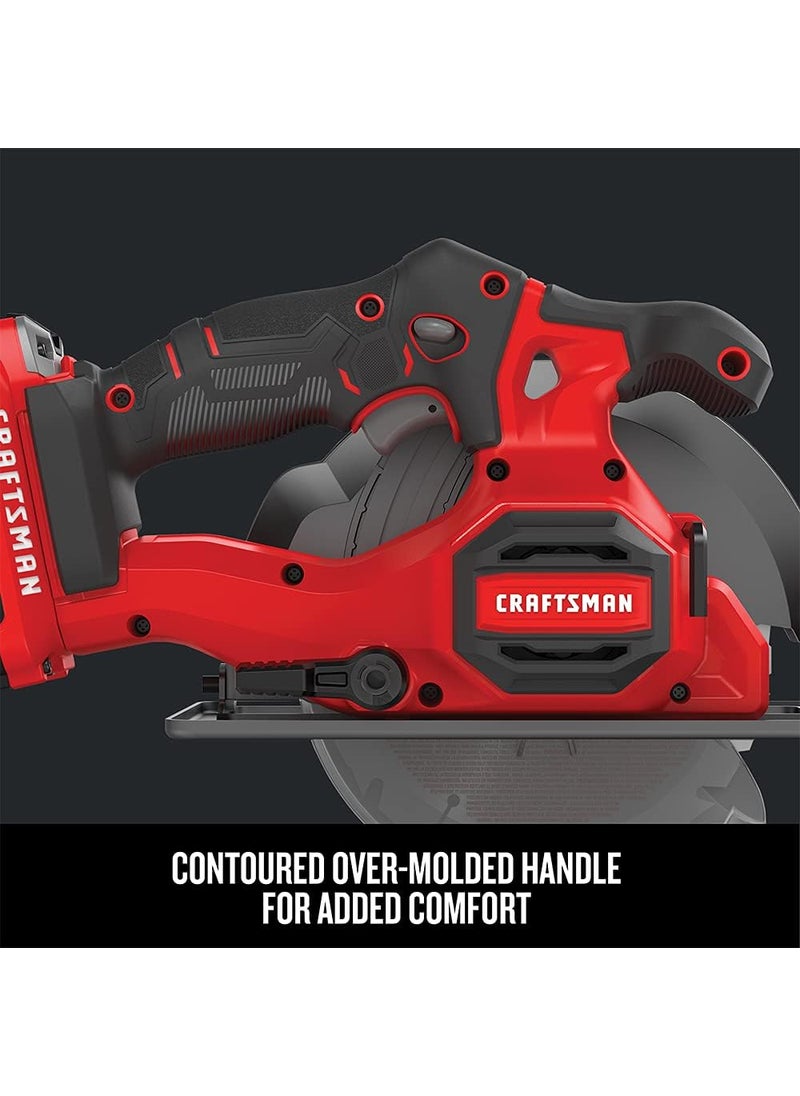 CRAFTSMAN CRAFTSMAN V20 Cordless Circular Saw Kit 612 inch Battery and Charger Included CMCS500M1  - Image 5