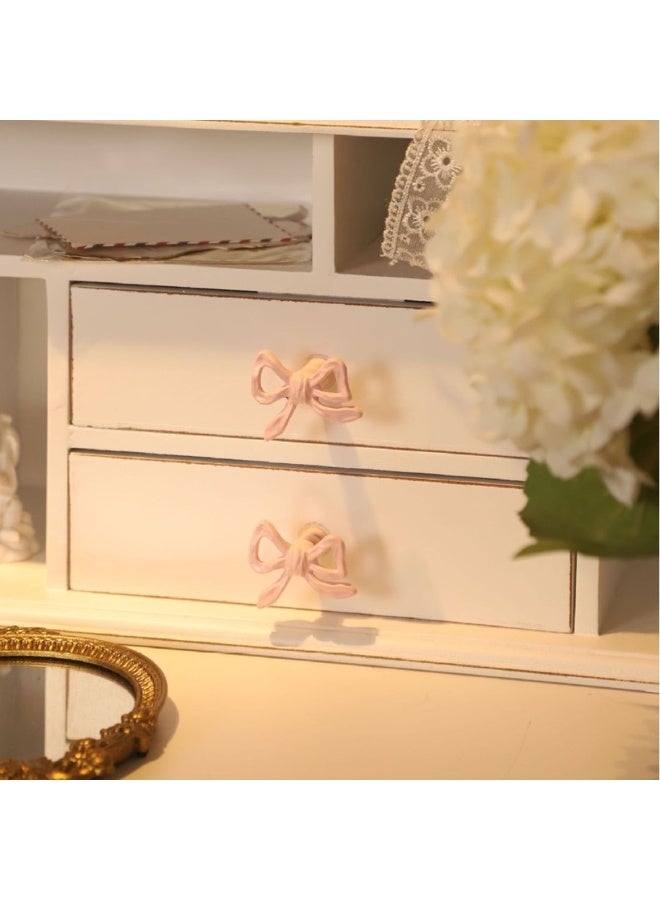 مقبضان لخزانة الملابس على الطراز الفرنسي باللون الوردي، قوي ومقاوم للصدأ، مناسب لخزائن الملابس والأدراج وما إلى ذلك. - Image 1