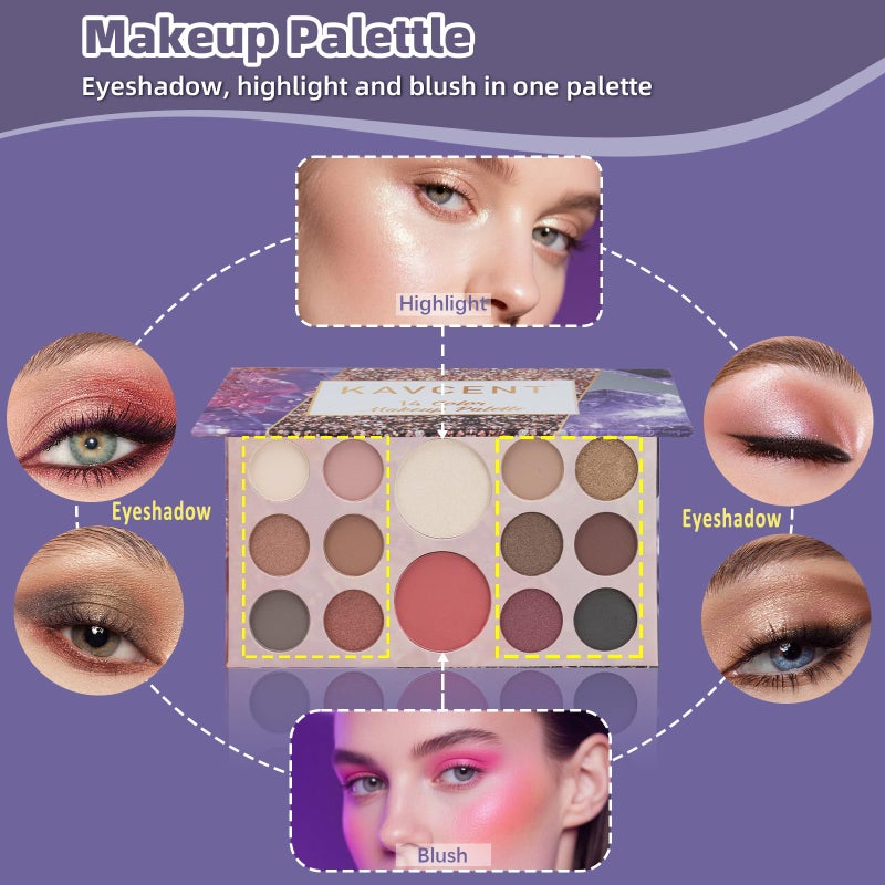 KAVCENT Makeup Kit for Teens Women Full Kit Makeup Sets for Women Foundation Eyeshadow Makeup Gift Set for Teen Girls Christmas Makeup kits for Teenagers 10-12 - Image 3
