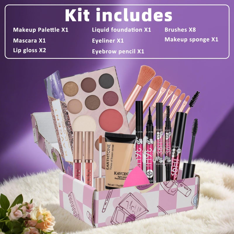 KAVCENT Makeup Kit for Teens Women Full Kit Makeup Sets for Women Foundation Eyeshadow Makeup Gift Set for Teen Girls Christmas Makeup kits for Teenagers 10-12 - Image 2