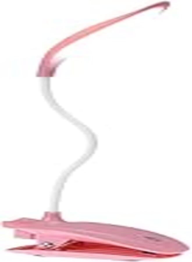 Desk Lamp USB Led Table Lamp 16 LED Table Lamp with Clip Bed Reading Book Light LED Desk Lamp (Pink) 