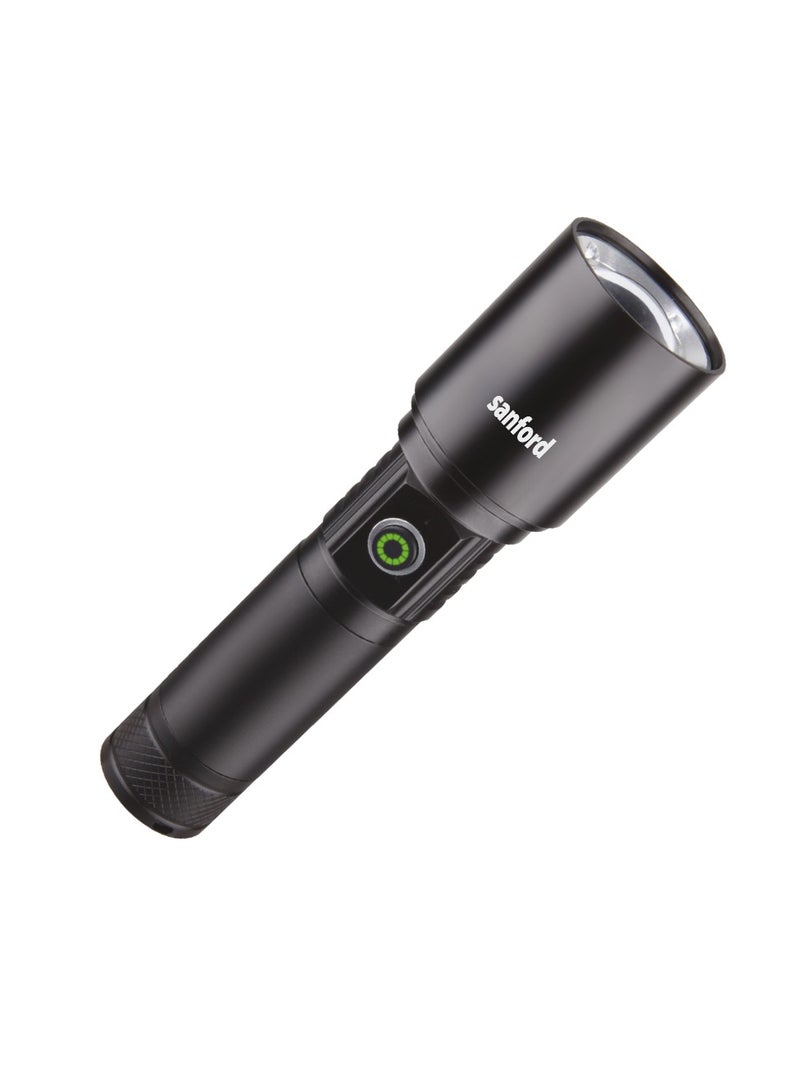 Sanford Rechargeable LED Searchlight, Unbreakable Body, 6000mAh Li-ion Battery, 20W Laser LED, 2500m Range, 2000 Lumens. - Image 1