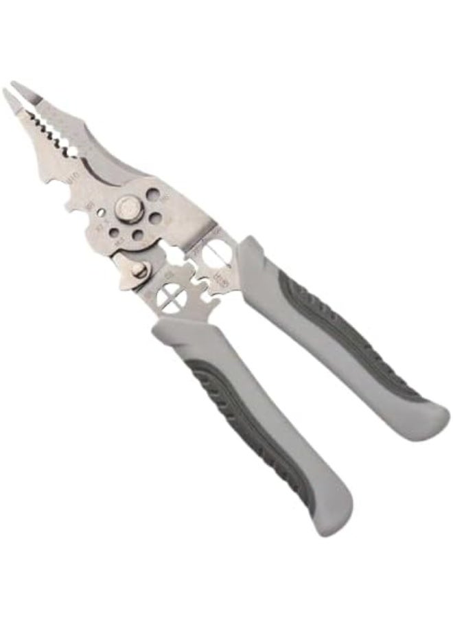 My souq Heavy Duty Multi-Functional Pliers - 5-in-1 Wire Stripper and Cutter Tool with Non-Slip Grip.
