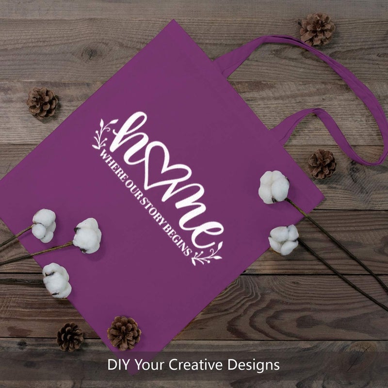TOPDesign Economical Cotton Tote Bag, 5oz Lightweight Fabric, Reusable Grocery Shopping Cloth Bags, DIY Your Creative Designs - Image 3
