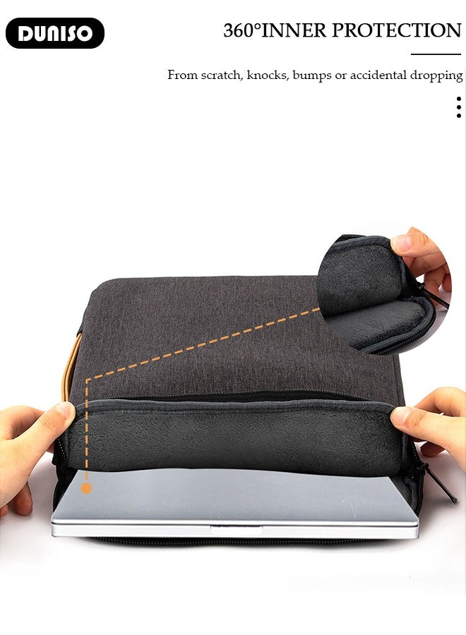 DUNISO Laptop Bag with Pocket, Handbag Computer Case for 15.6 Inch, Waterproof Briefcase,Durable Computer Carrying Case with Telescopic PU Handle, Tablet Bag, Portable Laptop Sleeve Case, Casual Laptop Bag for Office, Shopping, Travel Daily Use  - Image 5