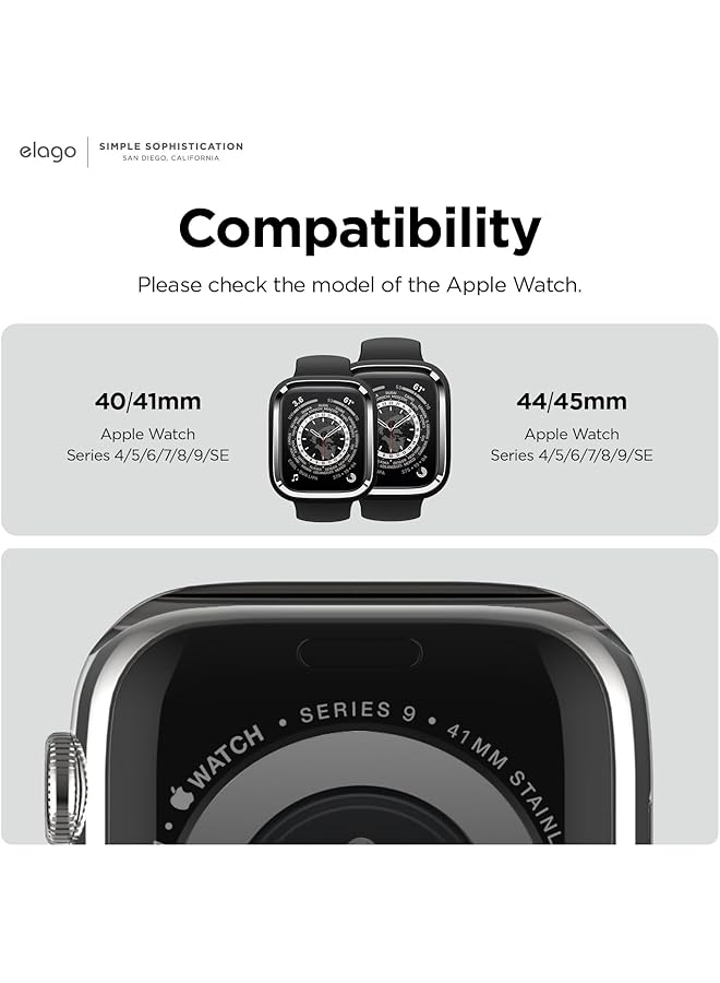 Elago Duo Case Compatible With Watch 7 Se 6 5 4 Compatible With Iwatch 45Mm 44Mm 41Mm 40Mm Full Protection Hard Pc + Tpu Material Full Access To Screen Two Pcs Included. Strap Not Included - Image 3
