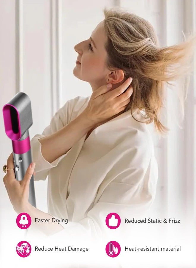 TOSAGE Pre-Styling Dryer Nozzle for Dyson Airwrap HS01/HS05 – Fast Drying Attachment, Nickel/Fuchsia (Part 969759-01) - Image 3