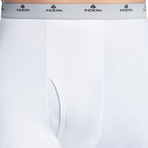 Indera Men's Cotton Rib Knit Thermals Long Johns Underwear Pant, White, 3X - Image 3