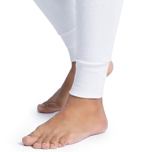 Indera Men's Cotton Rib Knit Thermals Long Johns Underwear Pant, White, 3X - Image 4