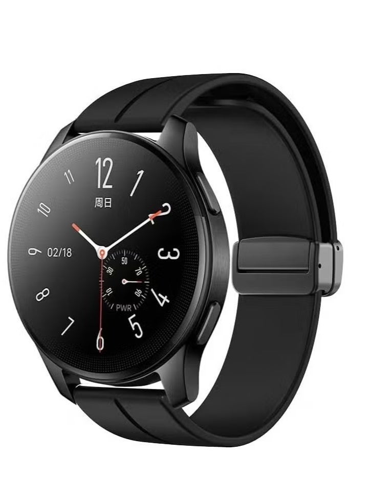 ELTRAZONE Magnetic Silicone Sport Watch Band – Soft, Adjustable Strap for Men & Women – Compatible with 16mm, 18mm, 19mm, 20mm, 22mm Watch Lugs – Sweat-Resistant, Lightweight & Durable Replacement Watch Strap - Image 2