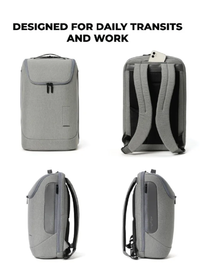 Mokobara Seize the Grey 2.0 The Transit Backpack 30L Premium Polyester 15.6" Unisex Multipurpose Laptop Backpack (Seize The Gray)  | Best Price UAE