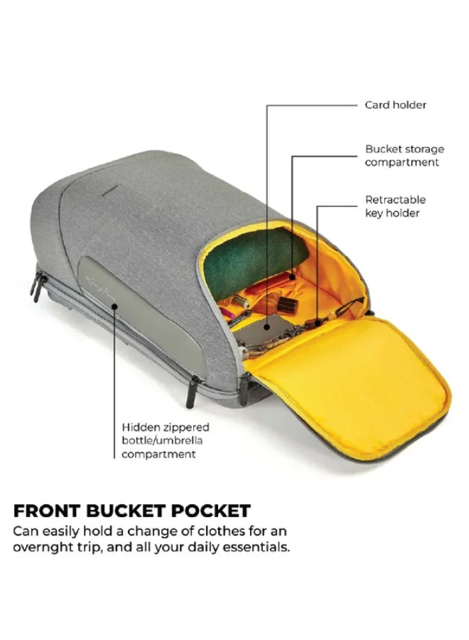 Mokobara Seize the Grey 2.0 The Transit Backpack 30L Premium Polyester 15.6" Unisex Multipurpose Laptop Backpack (Seize The Gray)  | Best Price UAE