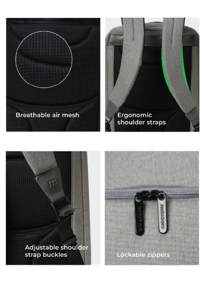 Mokobara - MOKOBARA The Transit Backpack 30L Premium Polyester 15.6" Unisex Multipurpose Laptop Backpack (Seize The Gray) - Image 1