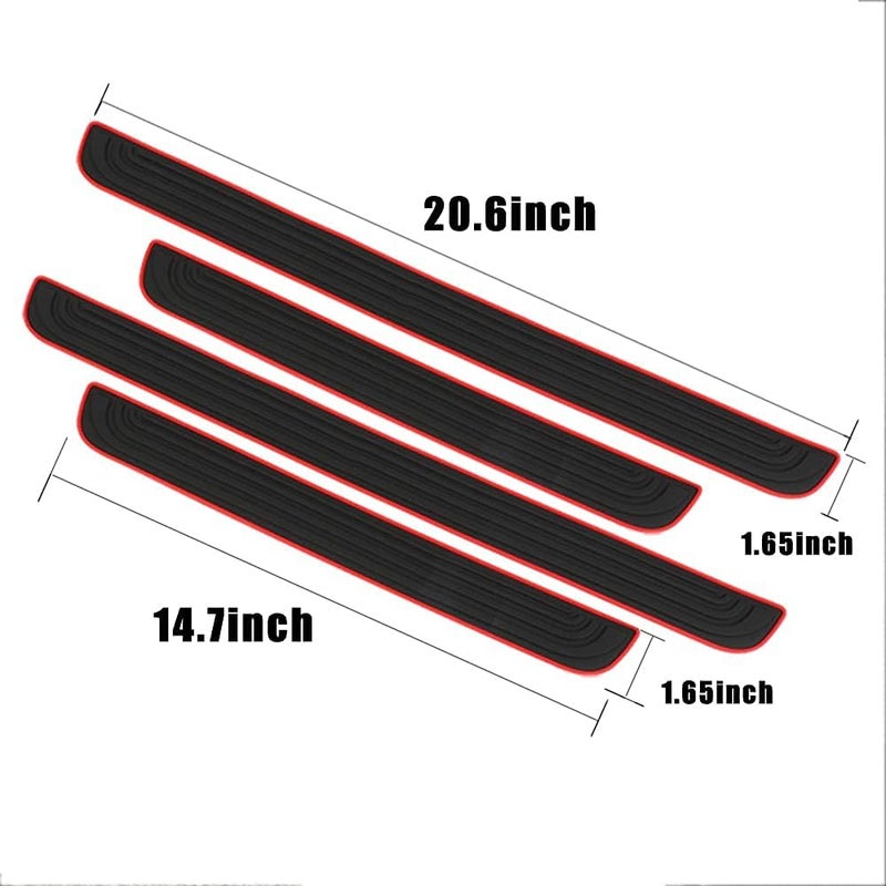 Akexermu Door Sill Plate Protectors for Car Universal Door Entry Guards Sill Scuff Cover Panel Step Protector,Door Sill Plate Protectors for Car　, Welcome Pedal　Protector Cover,　Black 4pcs/Set - Image 5