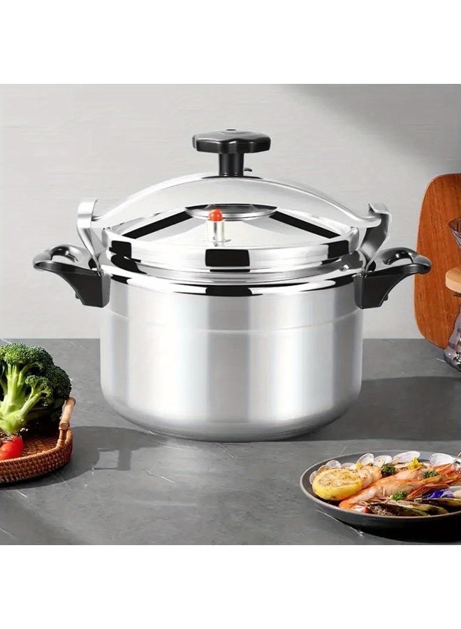 5L Large Capacity Heavy-Duty Aluminum Pressure Cooker With Fast Heat Distribution, 7-Tier Locking Lid & Safety Valve System, Induction Compatible For Gas/Electric Stoves, For Family Meal Cooking, Durable & Easy-Clean Design - Image 4