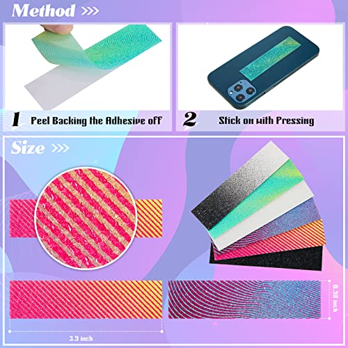 Gersoniel 36 Pcs Gradient Style Anxiety Sensory Stickers Mental Health Stickers Mindfulness Fidget Textured Strips Toys Adhesive Tactile Calm Relief Items for Adults School Counselor Office, 6 Styles - Image 2