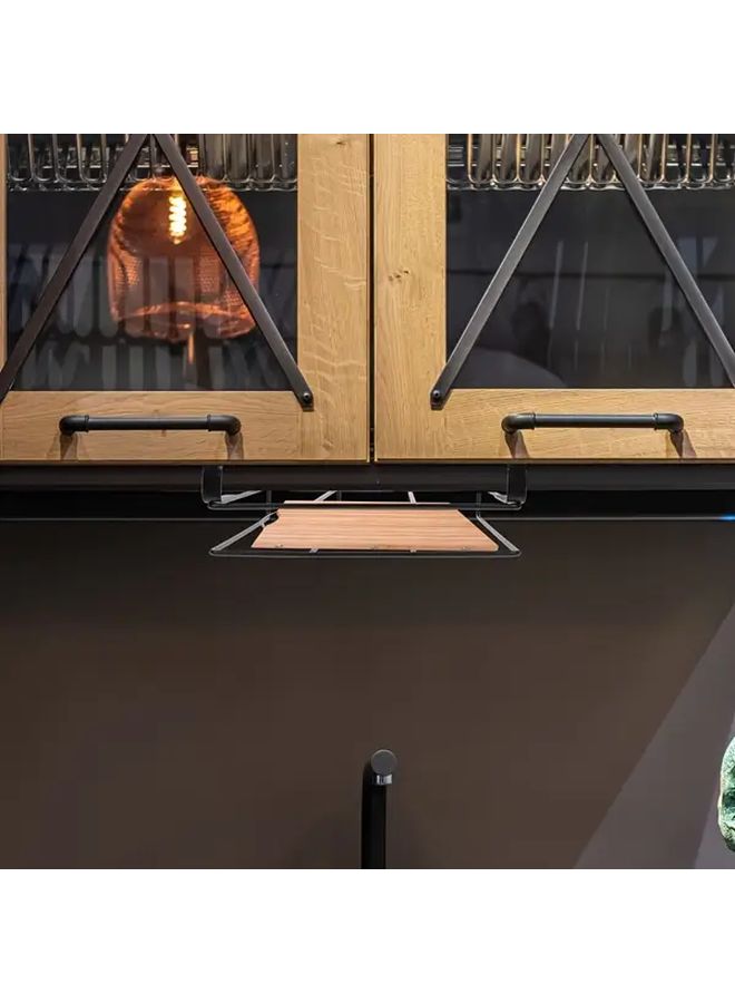 Heavy Duty Stainless Steel Over Cabinet Organizer Cutting Board Storage Rack Black No Drill Rustproof Non Slip For Kitchen Storage Multi Functional For Chopping Boards Spices And More - Image 5