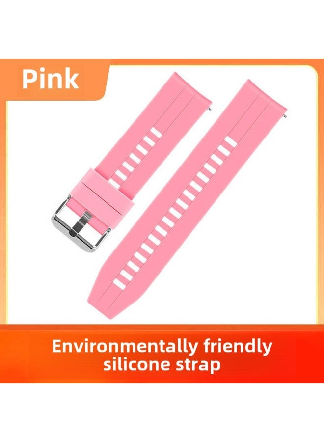 Suitable For huawei GT2 Watch GT3 Strap Watch3 Strap 2Pro Smart GT Quick Detonable Ear Silicone Strap-Color:For huawei Gt2/gt3 Two-color-white And Black-Specifications:22mm-Black Deduction
