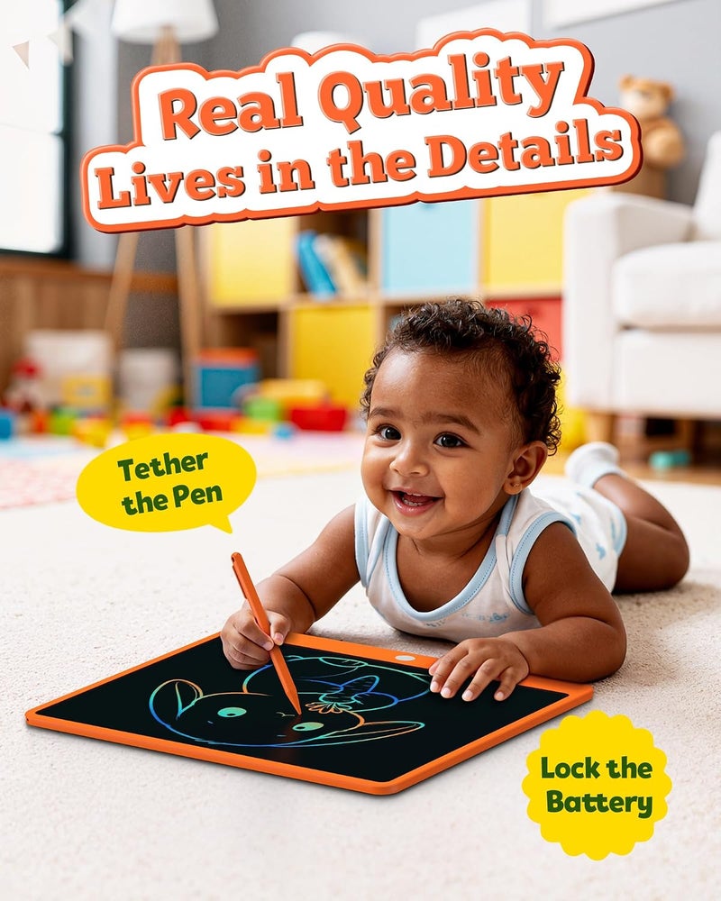 bravokids ألواح رسم مقاس 16 بوصة باللون البرتقالي - Image 3