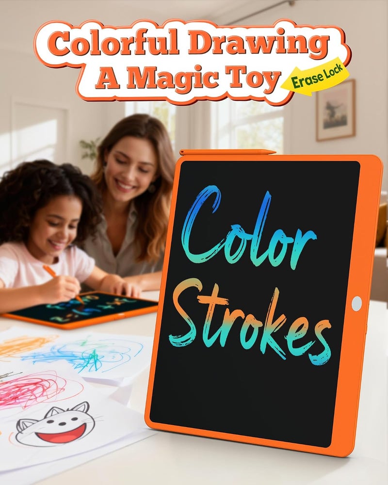 bravokids ألواح رسم مقاس 16 بوصة باللون البرتقالي - Image 5