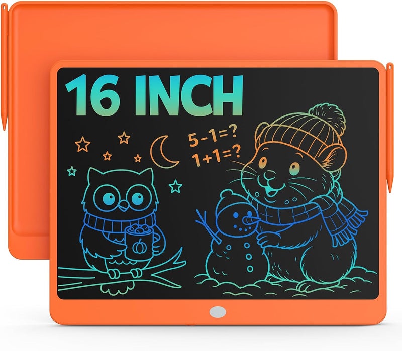 bravokids ألواح رسم مقاس 16 بوصة باللون البرتقالي - Image 1