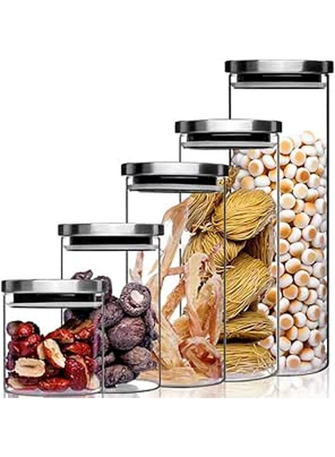 Hemoton Airtight Glass Jar 350ml With Stainless Steel Lid For Kitchen Storage - Image 1
