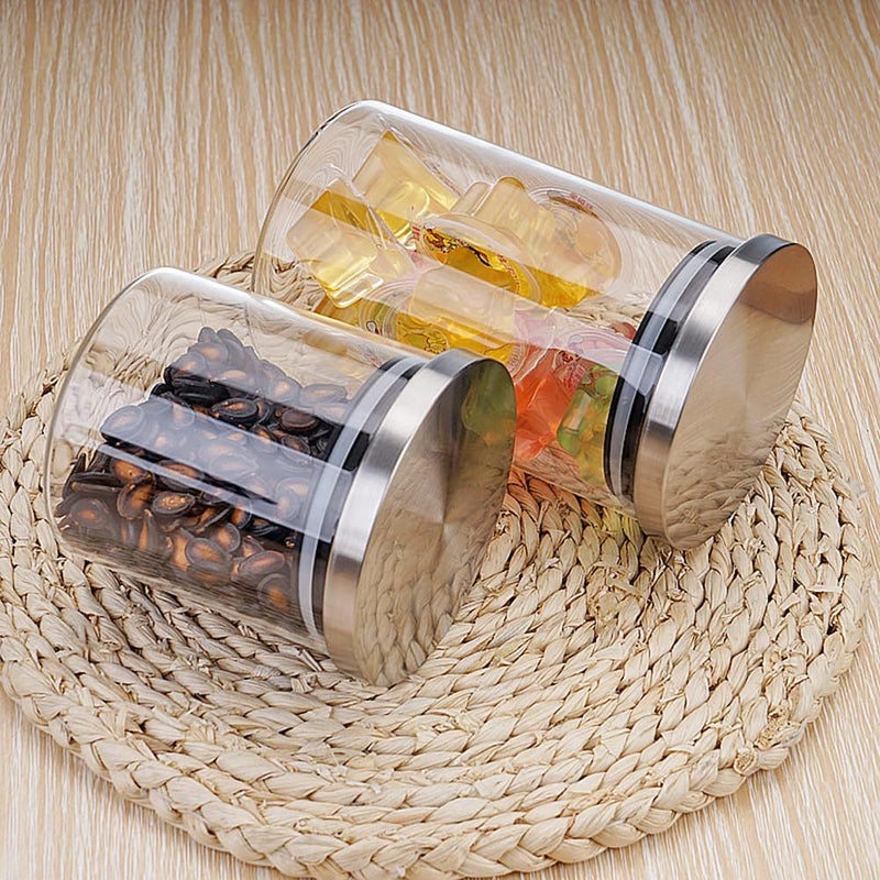 Hemoton Airtight Glass Jar 350ml With Stainless Steel Lid For Kitchen Storage - Image 4
