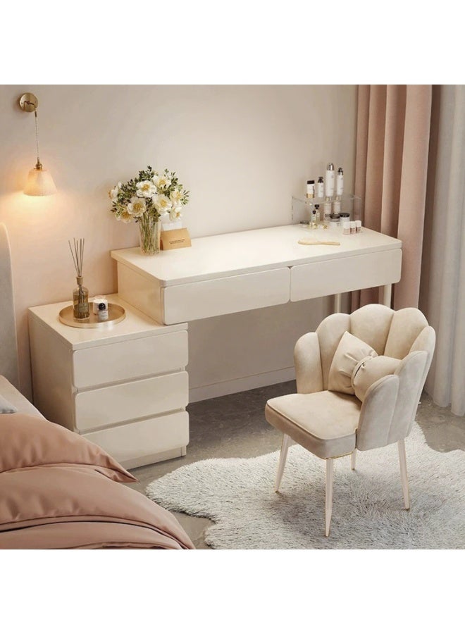 GoldenLike  مكتب مكياج، طاولة زينة كبيرة بخمسة أدراج، طاولة مكياج قابلة للسحب، مكاتب كمبيوتر، مكاتب منزلية حديثة وبسيطة لغرفة النوم - Image 4