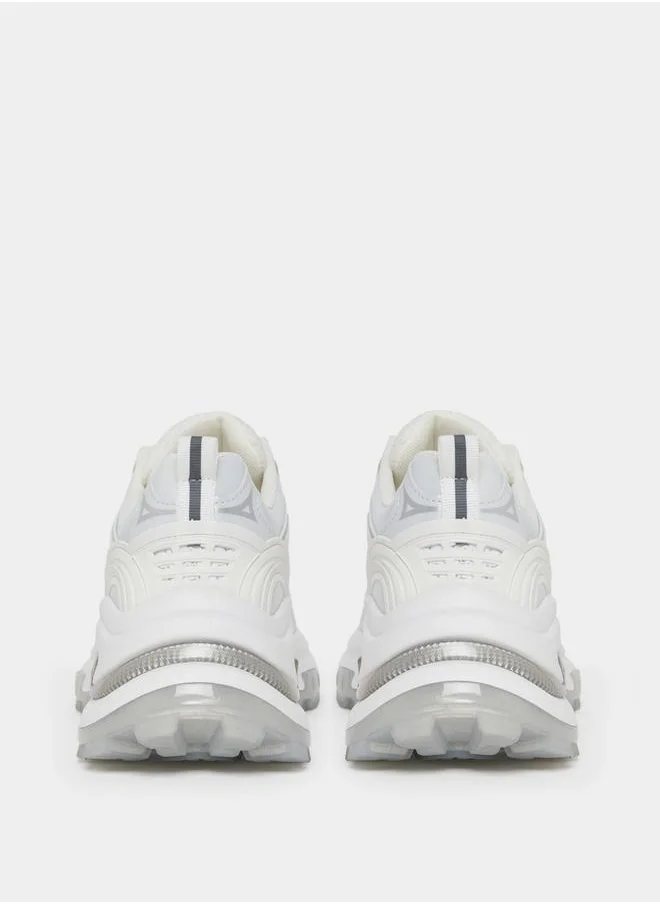 Styli Textured Chunky Sole Sneakers