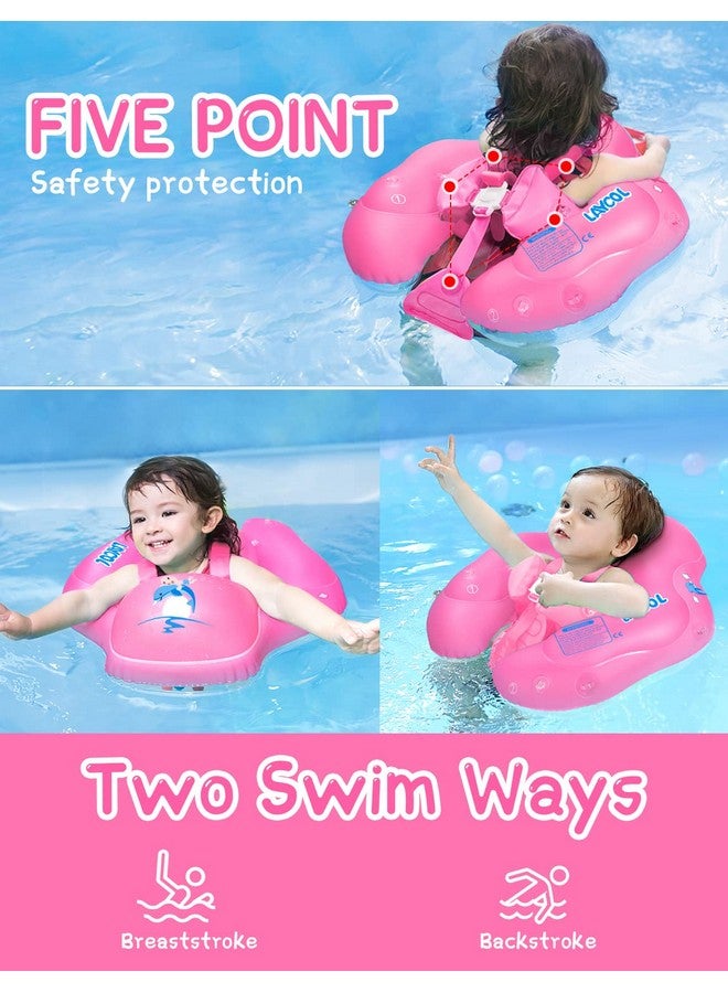 LAYCOL Baby Swimming Float With Upf50+ Sun Canopy Baby Floats For Pool No Flip Overbaby Pool For Baby Age Of 3-36 Months (Pink, L) - Image 5