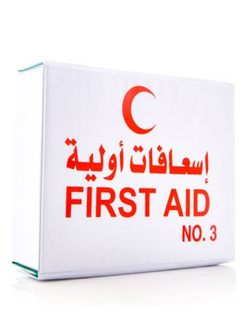First Aid Kit No. 3 - Professional Design with Hard Shell for Storing Emergency Medical Supplies